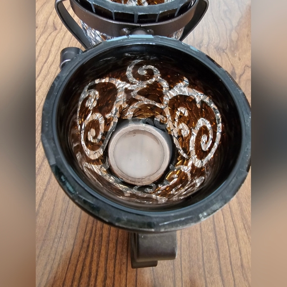 Retired Partylite Amaretto Swirl Trio Metal Candle Holder - Picture 4 of 6